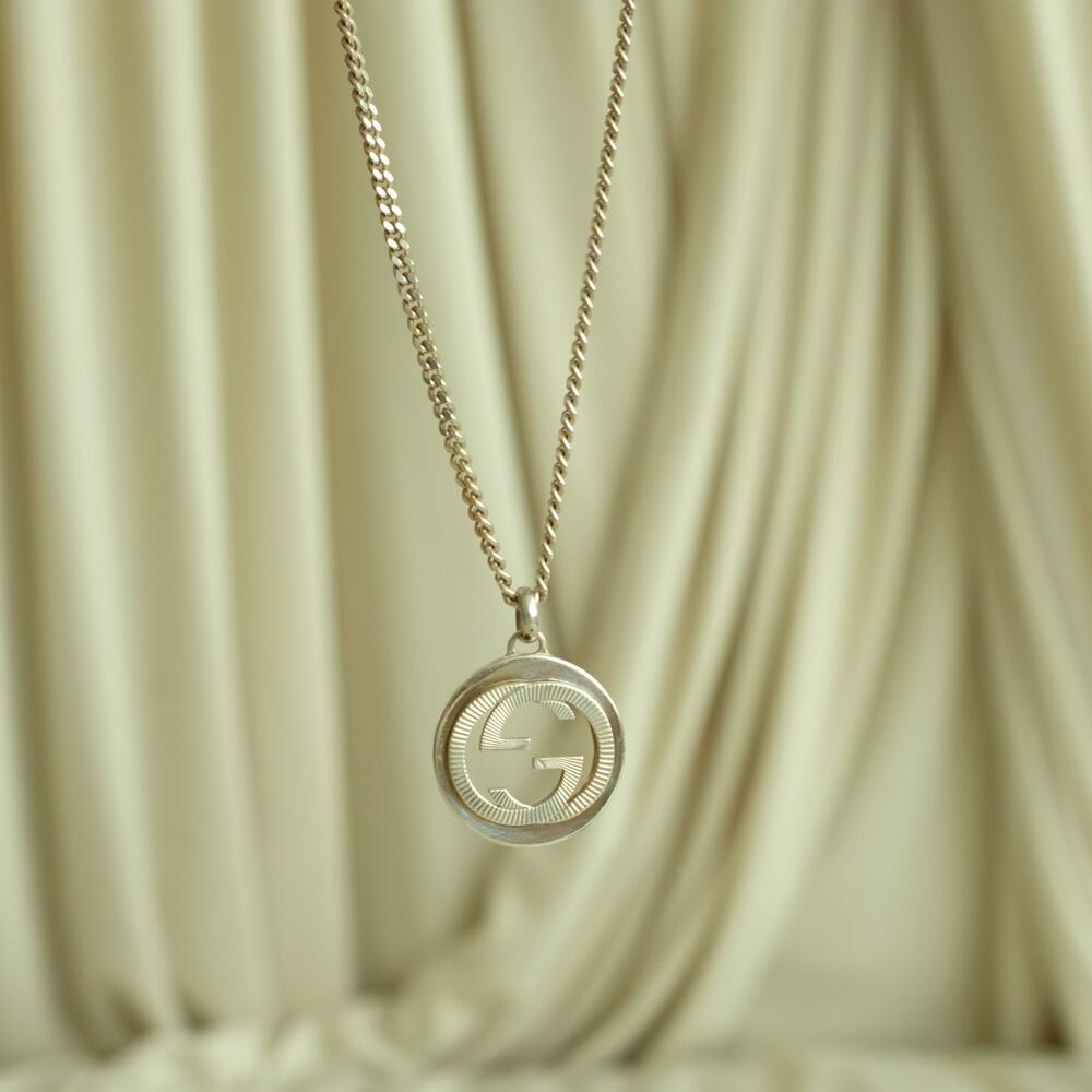 Gucci Double G Logo Necklace - Silver Pendant, 925 Silver Chain